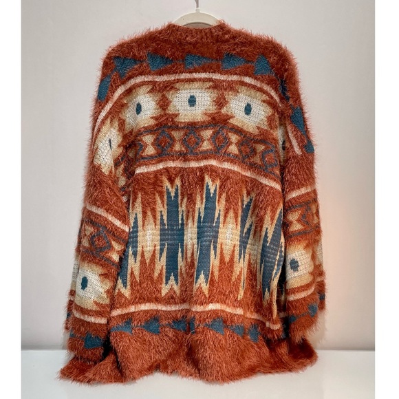 Tribal Bohemian Relaxed Cozy Cardigan - Picture 7 of 8